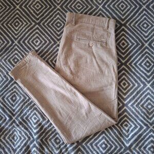 FIBRE Men's Light Beige Cotton Ankle Fit Pants - Size 34" (85cm) - Made in India